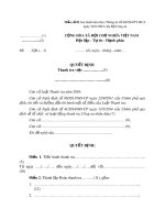 Mẫu Quyết định thanh tra vụ việc