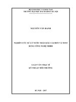 Nghiên cứu xử lý nước thải giàu cacbon và nitơ bằng công nghệ MBBR