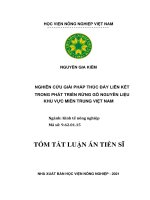 Nghiên cứu giải pháp thúc đẩy liên kết trong phát triển rừng gỗ nguyên liệu khu vực miền trung việt nam TT 