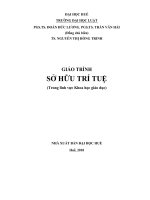 Giáo trình Sở hữu trí tuệ: Phần 1 - PGS.TS. Đoàn Đức Lương