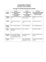 KẾ HOẠCH BÀI DẠY GIAO THONG