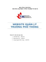 Bao cao do an WEBSITE QUẢN LÝTRƯỜNG PHỔ THÔNG