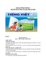Giáo án tiếng việt lớp 2 sách kết nối tri thức với cuộc sống (cả năm)