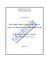 Hệ thống hóa các lý thuyết về chiến lược kinh doanh  đánh giá thực trạng chiến lược kinh doanh của công ty TNHH một thành viên thông tin m1 