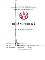 ĐỒ ÁN CUỐI KỲ ĐỀ TÀI QUẢN LÝ QUÁN COFFEE