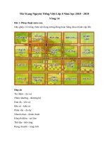 Đề thi Trạng Nguyên Tiếng Việt lớp 4 năm 2018-2019 - Vòng 14