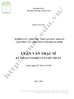 Nghiên cứu thiết kế, chế tạo máy thái cỏ làm thức ăn cho chăn nuôi hộ gia đình 