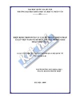 Hiệp định TRIPS WTO và vấn đề hoàn thiện pháp luật việt nam về sở hữu trí tuệ trong giai đoạn hiện nay 