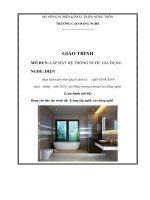 giáo trình lắp đặt hệ thống nước gia dụng