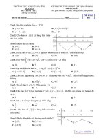 Đề thi thử tốt nghiệp THPT năm 2021 môn toán có đáp án   trường THPT chuyên hà tĩnh 