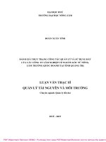 Luận văn Thạc sĩ Quản lý tài nguyên và môi trường: Đánh giá thực trạng công tác quản lý và sử dụng đất của các Công ty lâm nghiệp có nguồn gốc từ nông, lâm trường quốc doanh tại