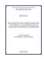 Luận văn thạc sĩ thực hành quyền công tố trong giai đoạn truy tố theo pháp luật tố tụng hình sự việt nam từ thực tiễn 