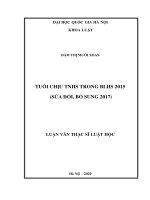Luận văn thạc sĩ tuổi chịu tnhs trong blhs 2015 (sửa đổi, bổ sung 2017) 