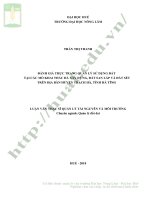 Luận văn Thạc sĩ Quản lý tài nguyên môi trường: Đánh giá thực trạng quản lý sử dụng đất tại các mỏ khai thác đá xây dựng, đất san lấp và đất sét trên địa bàn huyện Thạch Hà, tỉnh
