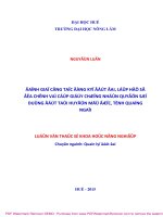 Luận văn Thạc sĩ Khoa học nông nghiệp: Đánh giá công tác đăng ký đất đai, lập hồ sơ địa chính và cấp Giấy chứng nhận quyền sử dụng đất tại huyện Mộ Đức, tỉnh Quảng Ngãi