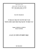 VỀ hệ GIÁ TRỊ CON NGƯỜI VIỆT NAM TRONG điều KIỆN hội NHẬP QUỐC tế HIỆN NAY tt 