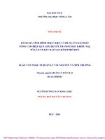 Luận văn Thạc sĩ Quản lý tài nguyên và môi trường: Đánh giá tình hình thực hiện và đề xuất giải pháp nâng cao hiệu quả giải quyết tranh chấp, khiếu nại, tố cáo về đất đai tại địa
