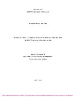 Luận văn Thạc sĩ Quản lý tài nguyên và môi trường: Đánh giá công tác thu ngân sách từ đất đai trên địa bàn huyện Vĩnh Linh, tỉnh Quảng Trị