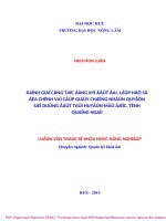 Đánh giá công tác đăng ký đất đai, lập hồ sơ địa chính và cấp giấy chứng nhận quyền sử dụng đất tại huyện mộ đức, tỉnh quảng ngãi 