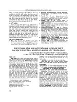 Thực trạng bệnh khô mắt trên sinh viên năm thứ 5 Đại học Y dược Thái Nguyên và một số yếu tố liên quan