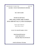 Đánh giá kết quả phẫu thuật mộng thịt tái phát bằng ghép kết mạc tự thân mảnh rộng 