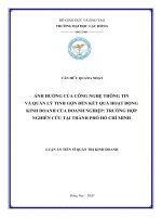 Ảnh hưởng của công nghệ thông tin và quản lý tinh gọn đến kết quả hoạt động kinh doanh của doanh nghiệp  trường hợp nghiên cứu tại thành phố hồ chí minh  