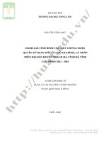 Đánh giá tình hình cấp giấy chứng nhận quyền sử dụng đất của hộ gia đình, cá nhân trên địa bàn huyện thạch hà, tỉnh hà tĩnh giai đoạn 2012   2016 