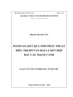 Đánh giá kết quả sớm phẫu thuật điều trị hở van hai lá kết hợp bắc cầu mạch vành 