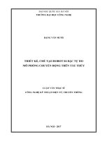 THIẾT kế, CHẾ tạo ROBOT 04 bậc tự DO mô PHỎNG CHUYỂN ĐỘNG TRÊN tàu THỦY