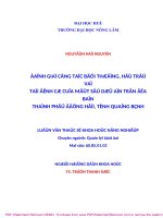 Đánh giá công tác bồi thường, hỗ trợ và tái định cư của một số dự án trên địa bàn thành phố đồng hới, tỉnh quảng bình 