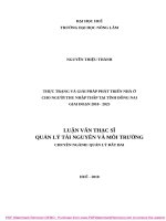 Thực trạng và giải pháp phát triển nhà ở cho người thu nhập thấp tại tỉnh đồng nai giai đoạn 2018   2025 