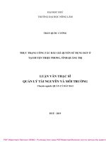 Thực trạng công tác đấu giá quyền sử dụng đất ở tại huyện triệu phong, tỉnh quảng trị 