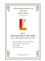 ĐỒ án THIẾT kế hệ THỐNG cơ KHÍ – ROBOT đề tài  THIẾT kế ROBOT SCARA 3 bậc tự DO đã nén 