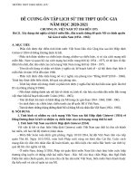 Môn lịch sử   đề cương ôn tập lịch sử thi THPT quốc gia năm 2021 