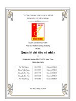 BÁO CÁO BÀI TẬP LỚN Phân tích thiết kế hướng đối tượng Đề tài: Quản lý chi tiêu cá nhân