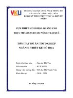 CỤM THIẾT KẾ ĐỒ HỌA QUẢNG CÁO THỰC PHẨM SẠCH CHO NÔNG TRẠI QUÊ TÓM TẮT ĐỒ ÁN TỐT NGHIỆP NGÀNH: THIẾT KẾ ĐỒ HỌA