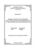 NGHIÊN CỨU ĐỀ XUẤT CÁC GIẢI PHÁP NÂNG CAO ĐỘ TIN CẬY CỦA HỆ THỐNG BẢO VỆ CƠ - ĐIỆN CHO NHÀ MÁY THỦY ĐIỆN ĐỒNG NAI 3. TT LUẬN VĂN THẠC SĨ