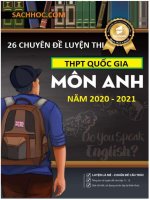 Môn tiếng anh   26 chuyên đề luyện thi THPT quốc gia môn tiếng anh năm 2021 