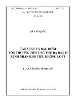 Tần suất và đặc điểm tổn thương tiền ung thư dạ dày ở bệnh nhân khó tiêu không loét 