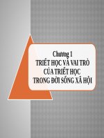 Chương 1 triết học và vai trò của triết học trong đời sống xã hội