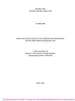 Đánh giá công tác quản lý tài chính đất đai trên địa bàn huyện triệu phong, tỉnh quảng trị 