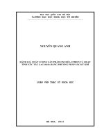 Đánh giá chất lượng sản phẩm oxi hóa striren và hoạt tính xúc tác lacemeo3 bằng phương pháp sắc ký khí 