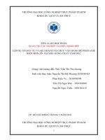 TIỂU LUẬN học PHẦN QUẢN TRỊ tác NGHIỆP và điều HÀNH bếp lập dự án đầu tư và kế HOẠCH tổ CHỨC vận HÀNH bộ PHẬN CHẾ BIẾN món ăn tại NHÀ HÀNG CHAY tâm đức 