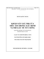 Khảo sát giá trị của siêu âm trong xác định vị trí gây tê tủy sống 