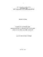 Luận án Tiến sĩ Thủy văn học: Nghiên cứu cơ sở khoa học đánh giá rủi ro và cảnh báo nguy cơ lũ quét cho lưu vực sông Ngàn Phố - Ngàn Sâu