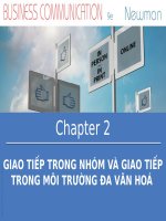 GIAO TIẾP TRONG NHÓM VÀ GIAO TIẾP TRONG môi TRƯỜNG đa văn HOÁ