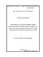 Tính chính luận trong chương trình đàm thoại truyền hình ở việt nam hiện nay (khảo sát chương trình đối thoại chính sách (VTV1), sự kiện và bình luận 