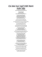 Ca dao tuc ngu Viet Nam toan tap