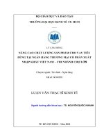 Luận văn Thạc sĩ Kinh tế: Nâng cao chất lượng sản phẩm cho vay tiêu dùng tại ngân hàng TMCP Xuất Nhập Khẩu – Chi nhánh Chợ Lớn
