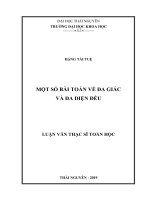 Luận văn Thạc sĩ Toán học: Một số bài toán về đa giác và đa diện đều